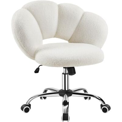 Yaheetech Schreibtischstuhl Bürostuhl Ergonomisch Bürosessel in Wolkenform Schminktischstuhl bis 136 kg Belastbar Computerstuhl Höhenverstellbar für Schlafzimmer Büro Wohnzimmer Weiß Yaheetech Schreibtischstuhl Bürostuhl Ergonomisch Bürosessel in Wolkenform Schminktischstuhl bis 136 kg Belastbar Computerstuhl Höhenverstellbar für Schlafzimmer Büro Wohnzimmer Weiß