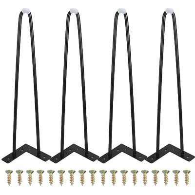 ASelected 4 Stück Haarnadelbeine, 40 cm Tischfüße, Tischbeine Metall Schwarz, mit Gummi-Bodenschutz und Schrauben, geeignet für Heimwerker, Schrank, Stuhl, Schreibtisch ASelected 4 Stück Haarnadelbeine, 40 cm Tischfüße, Tischbeine Metall Schwarz, mit Gummi-Bodenschutz und Schrauben, geeignet für Heimwerker, Schrank, Stuhl, Schreibtisch