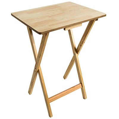 Home Vida Klappbarer Snack Tisch, Holz, Natur Home Vida Klappbarer Snack Tisch, Holz, Natur