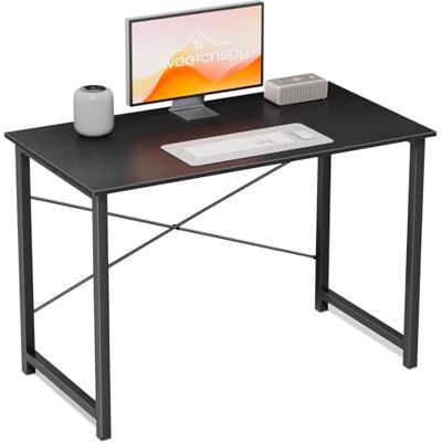 Sweetcrispy Schreibtisch, Kleiner Tisch 101.6 x 50 x 75.4cm (40in), Computertisch Metallgestell, Bürotisch für Arbeitszimmer, Schlafzimmer, Wohnzimmer, Study Table Desk, Schwarz Sweetcrispy Schreibtisch, Kleiner Tisch 101.6 x 50 x 75.4cm (40in), Computertisch Metallgestell, Bürotisch für Arbeitszimmer, Schlafzimmer, Wohnzimmer, Study Table Desk, Schwarz