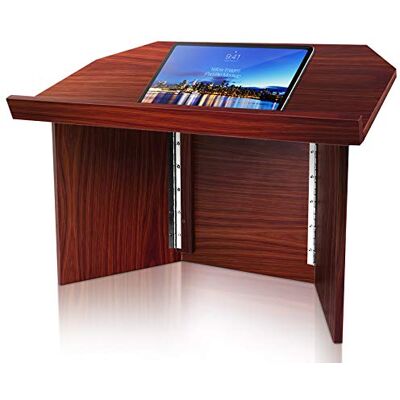 Pyle Rednerpult, Klappbares Tischpodium, Leseständer für Klassen, Lehrer, Redner, Vorlesungen, Ideal für Laptops, Bücher und Lehrmaterialien, 68x39x35cm, Braun, Wood Pyle Rednerpult, Klappbares Tischpodium, Leseständer für Klassen, Lehrer, Redner, Vorlesungen, Ideal für Laptops, Bücher und Lehrmaterialien, 68x39x35cm, Braun, Wood