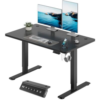 JUMMICO Höhenverstellbarer Elektrischer Schreibtisch 120 x 60 cm mit USB Ladeanschluss, Schreibtisch Höhenverstellbar, Ergonomischer Steh-Sitz Tisch Schwarz JUMMICO Höhenverstellbarer Elektrischer Schreibtisch 120 x 60 cm mit USB Ladeanschluss, Schreibtisch Höhenverstellbar, Ergonomischer Steh-Sitz Tisch Schwarz