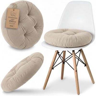Amazinggirl Sitzkissen Stuhlkissen rund 40 cm rundes Cordstoff Kissen sitzpolster sitzauflage Polster für Stuhl bürostuhl Bank eckbank bodenkissen softsitter flauschig Cord Beige Amazinggirl Sitzkissen Stuhlkissen rund 40 cm rundes Cordstoff Kissen sitzpolster sitzauflage Polster für Stuhl bürostuhl Bank eckbank bodenkissen softsitter flauschig Cord Beige