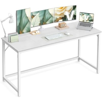 VASAGLE Tisch, Computertisch, Bürotisch, 160 x 60 x 76 cm, für Arbeitszimmer, Schlafzimmer, Wohnzimmer, ahornweiß-perlweiß LWD121WF01 VASAGLE Tisch, Computertisch, Bürotisch, 160 x 60 x 76 cm, für Arbeitszimmer, Schlafzimmer, Wohnzimmer, ahornweiß-perlweiß LWD121WF01
