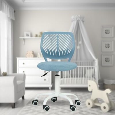 FurnitureR Vielseitiger Bürostuhl für Kinder, Arbeitsstuhl ohne Armlehnen, höhenverstellbar, drehbar, bunt, für Schule und Büro, Blau FurnitureR Vielseitiger Bürostuhl für Kinder, Arbeitsstuhl ohne Armlehnen, höhenverstellbar, drehbar, bunt, für Schule und Büro, Blau