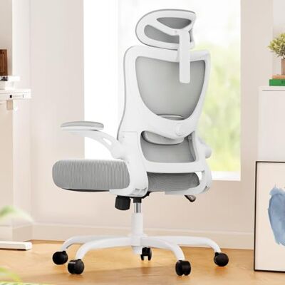 Marsail Bürostuhl Ergonomisch: Schreibtischstuhl mit hohem Rückenlehne-Mesh und Verstellbarer Lendenstütze, drehbaren Arbeitsstuhl für Arbeitsaufgaben mit Rollen, 3D-Armlehnen und Kopfstütze Marsail Bürostuhl Ergonomisch: Schreibtischstuhl mit hohem Rückenlehne-Mesh und Verstellbarer Lendenstütze, drehbaren Arbeitsstuhl für Arbeitsaufgaben mit Rollen, 3D-Armlehnen und Kopfstütze