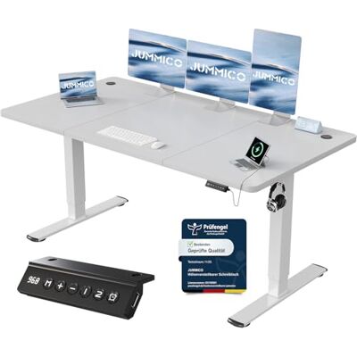 JUMMICO Höhenverstellbarer Schreibtisch mit USB-Ladeanschluss,Schreibtisch Höhenverstellbar Elektrisch 160 x 70 cm, Steh-Sitz Tisch Stehpult Verstellbarer Computertisch,Standing Desk,Grau JUMMICO Höhenverstellbarer Schreibtisch mit USB-Ladeanschluss,Schreibtisch Höhenverstellbar Elektrisch 160 x 70 cm, Steh-Sitz Tisch Stehpult Verstellbarer Computertisch,Standing Desk,Grau