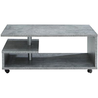 Forte Bailey Couchtisch, Holzwerkstoff, Betonoptik Lichtgrau, 105 x 60 x 45.60 cm Forte Bailey Couchtisch, Holzwerkstoff, Betonoptik Lichtgrau, 105 x 60 x 45.60 cm