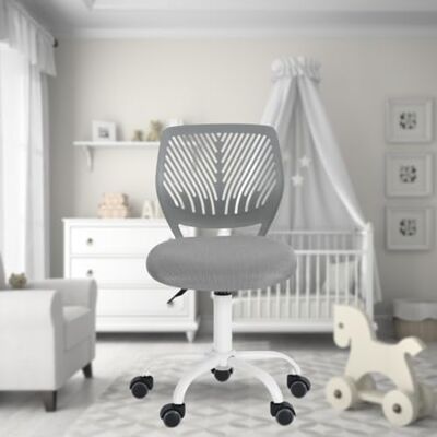 FurnitureR Vielseitiger Bürostuhl für Kinder, Arbeitsstuhl ohne Armlehnen, höhenverstellbar, drehbar, bunt, für Schule und Büro, zu Hause, grau FurnitureR Vielseitiger Bürostuhl für Kinder, Arbeitsstuhl ohne Armlehnen, höhenverstellbar, drehbar, bunt, für Schule und Büro, zu Hause, grau
