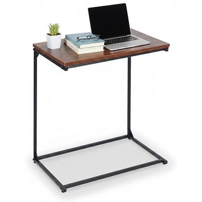 Relaxdays Beistelltisch, C-Form, neigbare Tischplatte, HBT: 66 x 55 x 35 cm, Laptoptisch mit Stopper, schwarz/braun Relaxdays Beistelltisch, C-Form, neigbare Tischplatte, HBT: 66 x 55 x 35 cm, Laptoptisch mit Stopper, schwarz/braun