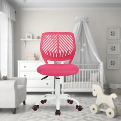 FurnitureR Vielseitiger Bürostuhl für Kinder, Arbeitsstuhl ohne Armlehnen, höhenverstellbar, drehbar, bunt, für Schule und Büro, Dunkelrosa FurnitureR Vielseitiger Bürostuhl für Kinder, Arbeitsstuhl ohne Armlehnen, höhenverstellbar, drehbar, bunt, für Schule und Büro, Dunkelrosa