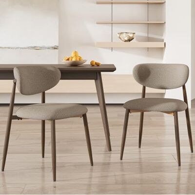 COLAMY Küchenstuhl Esszimmerstühle 2er Set, Moderne Polsterstuhl Essstühle mit Fester Rückenlehne, Stoff Esszimmerstühl mit Metallbeinen für Esszimmer, Küche, Restaurant, Kamel COLAMY Küchenstuhl Esszimmerstühle 2er Set, Moderne Polsterstuhl Essstühle mit Fester Rückenlehne, Stoff Esszimmerstühl mit Metallbeinen für Esszimmer, Küche, Restaurant, Kamel