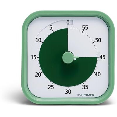 TIME TIMER Home MOD – 60-Minuten-Visual Timer für Kinder – Homeschool Supplies Study Tool, für Kinderschreibtisch, Bürotisch und Meetings mit geräuschlosem Betrieb (Ferngrün), 8.8 x 8.8 x 5.2 cm TIME TIMER Home MOD – 60-Minuten-Visual Timer für Kinder – Homeschool Supplies Study Tool, für Kinderschreibtisch, Bürotisch und Meetings mit geräuschlosem Betrieb (Ferngrün), 8.8 x 8.8 x 5.2 cm