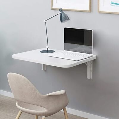 Shally Dogan Klappbarer Wandtisch, 60 x 40 cm, aus Holz, zusammenklappbar, platzsparend, vielseitig, Schreibtisch, Esstisch, Wohnzimmer, Badezimmer, Küche (weiß) Shally Dogan Klappbarer Wandtisch, 60 x 40 cm, aus Holz, zusammenklappbar, platzsparend, vielseitig, Schreibtisch, Esstisch, Wohnzimmer, Badezimmer, Küche (weiß)