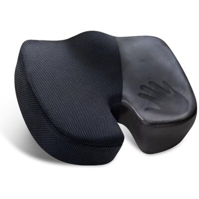 SynthoSpace Charcoal Memory Foam Sitzkissen Ergonomisches Komfortkissen für Bürostuhl, Zuhause, Auto Sitzkomfort Autositzkissen zum Fahren, rutschfeste Basis SynthoSpace Charcoal Memory Foam Sitzkissen Ergonomisches Komfortkissen für Bürostuhl, Zuhause, Auto Sitzkomfort Autositzkissen zum Fahren, rutschfeste Basis