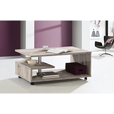 Forte Bailey Couchtisch, Holzwerkstoff, Sandeiche, 105 x 60 x 45.60 cm Forte Bailey Couchtisch, Holzwerkstoff, Sandeiche, 105 x 60 x 45.60 cm