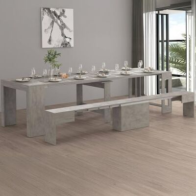 Dmora Bank Ubertino, Sitzfläche für Esstisch, Einzelne ausziehbare Bank, 290x25x45 cm, Grau Dmora Bank Ubertino, Sitzfläche für Esstisch, Einzelne ausziehbare Bank, 290x25x45 cm, Grau