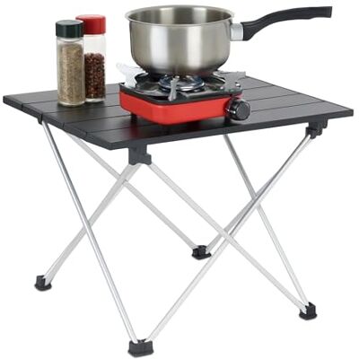 Relaxdays Campingtisch, Faltbarer Beistelltisch, HBT 32 x 39 x 34 cm, Camping & Picknick, Klapptisch, Aluminium, schwarz Relaxdays Campingtisch, Faltbarer Beistelltisch, HBT 32 x 39 x 34 cm, Camping & Picknick, Klapptisch, Aluminium, schwarz