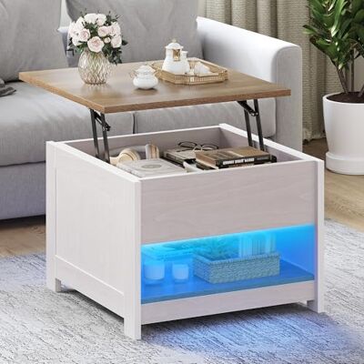 YITAHOME Couchtisch mit Hebeplatte, Quadratisch Couchtisch Höhenverstellbar, Wohnzimmertisch Modern für Couch Schlafzimmer,Stabiler Metallrahmen,60X60X45CM YITAHOME Couchtisch mit Hebeplatte, Quadratisch Couchtisch Höhenverstellbar, Wohnzimmertisch Modern für Couch Schlafzimmer,Stabiler Metallrahmen,60X60X45CM