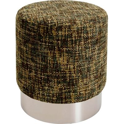 Kare Design Hocker Berry High, Silber/Grün, Ø39cm, Sitzhocker, Rund, Minimalistich, Pflegeleicht, Flur Kare Design Hocker Berry High, Silber/Grün, Ø39cm, Sitzhocker, Rund, Minimalistich, Pflegeleicht, Flur