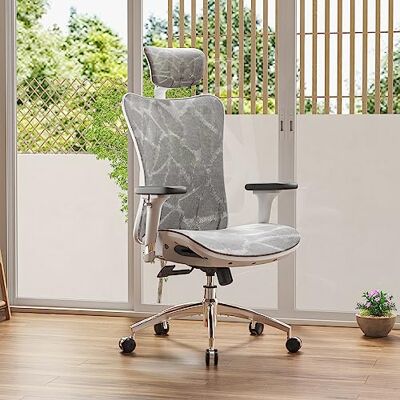 SIHOO M57 Ergonomischer Bürostuhl mit 3-Wege-Armlehnen, Lendenwirbelstütze und Verstellbarer Kopfstütze Hohe Rückenlehne Neigungsfunktion SIHOO M57 Ergonomischer Bürostuhl mit 3-Wege-Armlehnen, Lendenwirbelstütze und Verstellbarer Kopfstütze Hohe Rückenlehne Neigungsfunktion