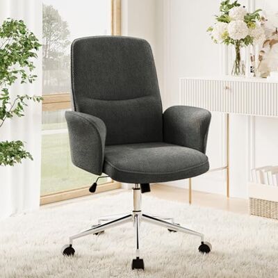 COLAMY High Back Shell-förmigen Bürostuhl, Moderne ergonomische Home Computer Schreibtischstuhl mit Einstellbarer Höhe, Swivel Rolling Lounge Task Chair für Erwachsene Arbeiten/entspannen, Dunkelgrau COLAMY High Back Shell-förmigen Bürostuhl, Moderne ergonomische Home Computer Schreibtischstuhl mit Einstellbarer Höhe, Swivel Rolling Lounge Task Chair für Erwachsene Arbeiten/entspannen, Dunkelgrau
