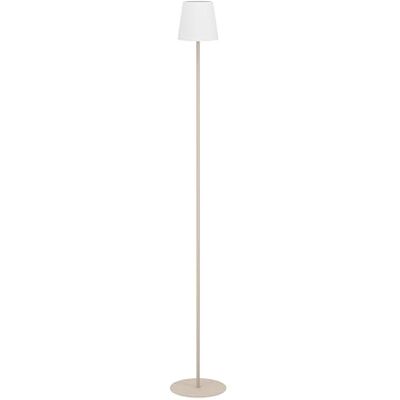 EGLO Stehlampe Fiorana, Eck Standlampe minimalistisch, Stehleuchte in Sandarben mit Lampenschirm in Weiß, Lampe Wohnzimmer mit E14 Fassung, H 140,5 cm EGLO Stehlampe Fiorana, Eck Standlampe minimalistisch, Stehleuchte in Sandarben mit Lampenschirm in Weiß, Lampe Wohnzimmer mit E14 Fassung, H 140,5 cm