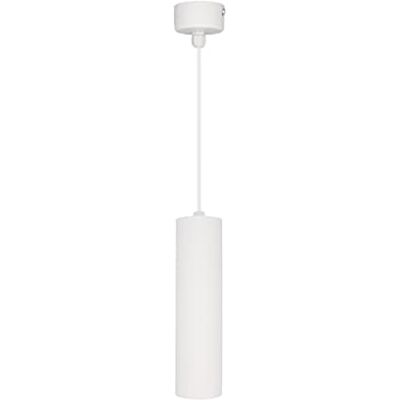 Eurekaled Weiße Zylinder-Hängeleuchte (30 cm) mit GU10-Fassung, SOSPENS-30CM-BIANCO Eurekaled Weiße Zylinder-Hängeleuchte (30 cm) mit GU10-Fassung, SOSPENS-30CM-BIANCO
