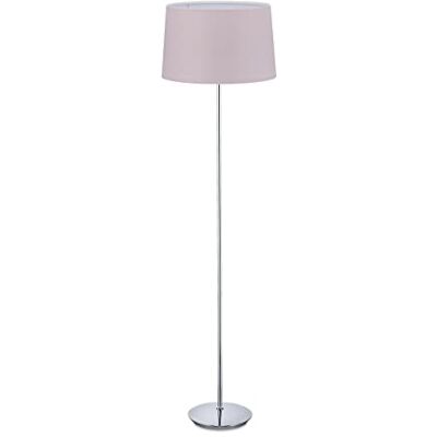 Relaxdays Stehlampe mit Stoffschirm, altrosa Relaxdays Stehlampe mit Stoffschirm, altrosa