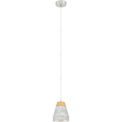EGLO Pendelleuchte Tarega, 1 flammige Hängeleuchte, Esszimmerlampe mit Lampenschirm aus Holz und Beton, E27 Fassung, Ø 150 mm EGLO Pendelleuchte Tarega, 1 flammige Hängeleuchte, Esszimmerlampe mit Lampenschirm aus Holz und Beton, E27 Fassung, Ø 150 mm