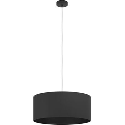 EGLO Pendelleuchte Maserlo 1, 1 flammige Hängelampe Vintage, Hängeleuchte aus Stahl und Textil in Schwarz, Esstischlampe, Wohnzimmerlampe hängend mit E27 Fassung, Ø 53 cm EGLO Pendelleuchte Maserlo 1, 1 flammige Hängelampe Vintage, Hängeleuchte aus Stahl und Textil in Schwarz, Esstischlampe, Wohnzimmerlampe hängend mit E27 Fassung, Ø 53 cm