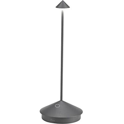 Zafferano , Pina Pro Lampe, Wiederaufladbare und Kabellose Tischlampe mit Touch Control, Geeignet für den Innen- und Außenbereich, Dimmer, 2700 K, Höhe 29 cm, Dunkelgrau Zafferano , Pina Pro Lampe, Wiederaufladbare und Kabellose Tischlampe mit Touch Control, Geeignet für den Innen- und Außenbereich, Dimmer, 2700 K, Höhe 29 cm, Dunkelgrau