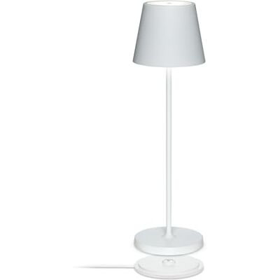 LA VILLE LUMIÈRE SuzieV Wiederaufladbare dimmbare LED-Tischlampe Kabellose Nachttischlampe für Schlafzimmer, Nachttische, Wohnzimmer Aluminium, Innen/Außenbereich, 48h, 3 Lichttemperaturen Solid White LA VILLE LUMIÈRE SuzieV Wiederaufladbare dimmbare LED-Tischlampe Kabellose Nachttischlampe für Schlafzimmer, Nachttische, Wohnzimmer Aluminium, Innen/Außenbereich, 48h, 3 Lichttemperaturen Solid White