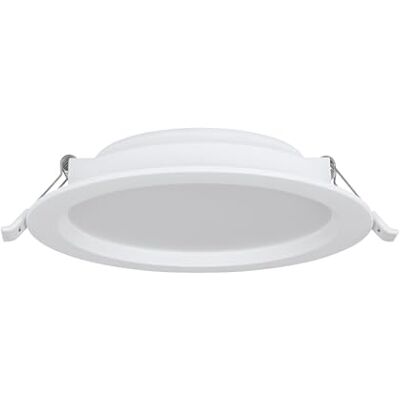 EGLO LED Einbaustrahler Idun-E, Spot Deckenleuchte, runder Einbauspot, Deckenstrahler aus Kunststoff in Weiß, warmweiß, Ø 16,6 cm EGLO LED Einbaustrahler Idun-E, Spot Deckenleuchte, runder Einbauspot, Deckenstrahler aus Kunststoff in Weiß, warmweiß, Ø 16,6 cm