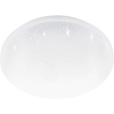 EGLO Deckenlampe Pogliola-S, Ø 31 cm, Kristalleffekt LED Deckenleuchte, 1 flammige Wohnzimmerlampe aus Stahl und Kunststoff, Lampe weiß, Kinderzimmerlampe, Küchenlampe, Bürolampe, Flurlampe Decke EGLO Deckenlampe Pogliola-S, Ø 31 cm, Kristalleffekt LED Deckenleuchte, 1 flammige Wohnzimmerlampe aus Stahl und Kunststoff, Lampe weiß, Kinderzimmerlampe, Küchenlampe, Bürolampe, Flurlampe Decke