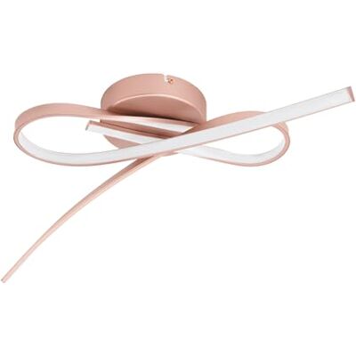EGLO LED Deckenleuchte Palozza, 2 flammige Deckenlampe, Wohnzimmerlampe, Küchenlampe aus Aluminium und Kunststoff, Flurlampe Decke in Roségold, Weiß EGLO LED Deckenleuchte Palozza, 2 flammige Deckenlampe, Wohnzimmerlampe, Küchenlampe aus Aluminium und Kunststoff, Flurlampe Decke in Roségold, Weiß