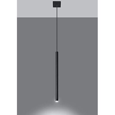 MiaLux FONTANA 1 Deckenpendelleuchte Modernes Design Mit Zylindrischem Metallschirm Austauschbare G9-Glühbirne, 1 x max 8W LED Pulverbeschichteter Stahl, Schwarz, 8x8x100 cm MiaLux FONTANA 1 Deckenpendelleuchte Modernes Design Mit Zylindrischem Metallschirm Austauschbare G9-Glühbirne, 1 x max 8W LED Pulverbeschichteter Stahl, Schwarz, 8x8x100 cm