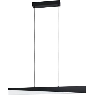EGLO LED Pendelleuchte Isidro, Hängelampe dimmbar, Hängeleuchte aus Metall in Schwarz, Kunststoff in Satiniert, Esszimmerlampe hängend, Wohnzimmerlampe warmweiß, 80 cm EGLO LED Pendelleuchte Isidro, Hängelampe dimmbar, Hängeleuchte aus Metall in Schwarz, Kunststoff in Satiniert, Esszimmerlampe hängend, Wohnzimmerlampe warmweiß, 80 cm