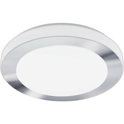 EGLO LED Deckenlampe Carpi, Deckenleuchte Bad, Badezimmer Lampe aus Metall in Chrom und Kunststoff in Weiß, Feuchtraumleuchte warmweiß, IP44, Ø 38,5 cm EGLO LED Deckenlampe Carpi, Deckenleuchte Bad, Badezimmer Lampe aus Metall in Chrom und Kunststoff in Weiß, Feuchtraumleuchte warmweiß, IP44, Ø 38,5 cm