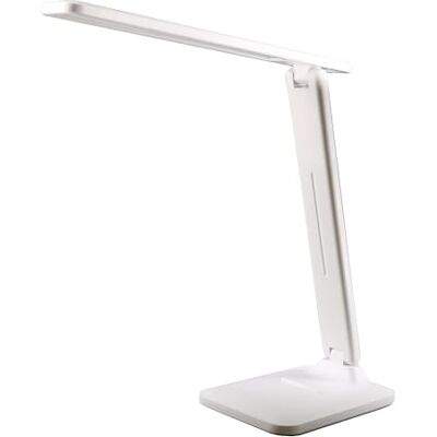 Unilux HALO LED-Schreibtischlampe, 3 Helligkeiten, faltbar & tragbar, kabellos, wiederaufladbar, Touchscreen, Weiß Unilux HALO LED-Schreibtischlampe, 3 Helligkeiten, faltbar & tragbar, kabellos, wiederaufladbar, Touchscreen, Weiß