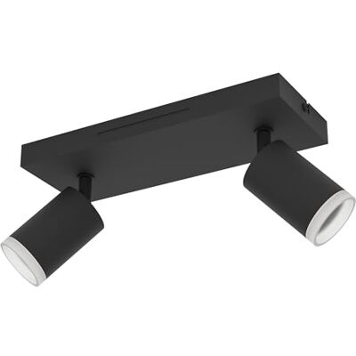 EGLO connect.z Smart-Home LED Deckenlampe Melitello-Z, Deckenstrahler mit 2 Spots, ZigBee, Matter, App und Sprachsteuerung Alexa, warmweiß-kaltweiß, RGB, Deckenleuchte dimmbar, schwarz EGLO connect.z Smart-Home LED Deckenlampe Melitello-Z, Deckenstrahler mit 2 Spots, ZigBee, Matter, App und Sprachsteuerung Alexa, warmweiß-kaltweiß, RGB, Deckenleuchte dimmbar, schwarz