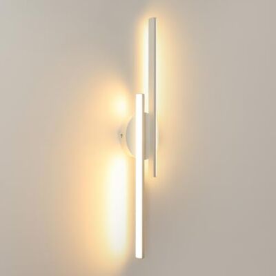 Comely Wandleuchte Innen, 24W 2700LM Innen Wandlampe LED, Weiß Acryl LED Wandbeleuchtung für Schlafzimmer, Wohnzimmer, Flur, Treppe, Warmes Weiß 3000K Comely Wandleuchte Innen, 24W 2700LM Innen Wandlampe LED, Weiß Acryl LED Wandbeleuchtung für Schlafzimmer, Wohnzimmer, Flur, Treppe, Warmes Weiß 3000K