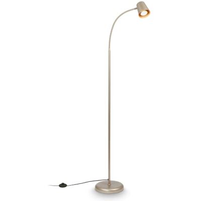 BRILONER Stehlampe Kabelschalter Schwenkbar 127,5 cm Satin-Metallic Metall GU10 Fassung max. 9W mit Stecker Leselampe Wohnzimmerlampe Stehleuchte Standleuchte Büro Schlafzimmer Wohnzimmer BRILONER Stehlampe Kabelschalter Schwenkbar 127,5 cm Satin-Metallic Metall GU10 Fassung max. 9W mit Stecker Leselampe Wohnzimmerlampe Stehleuchte Standleuchte Büro Schlafzimmer Wohnzimmer