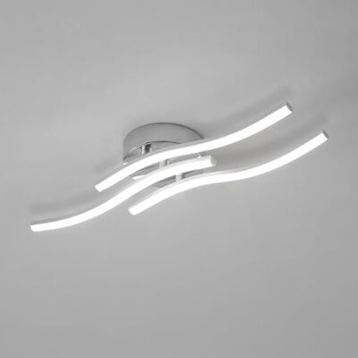Comely Moderne Deckenleuchte, 18W 2000LM Wellen-Design Deckenlampe Kaltes Weiß 6500K, Silbrig Deckenleuchte LED Für Wohnzimmer Schlafzimmer Esszimmer, Ø60CM Comely Moderne Deckenleuchte, 18W 2000LM Wellen-Design Deckenlampe Kaltes Weiß 6500K, Silbrig Deckenleuchte LED Für Wohnzimmer Schlafzimmer Esszimmer, Ø60CM
