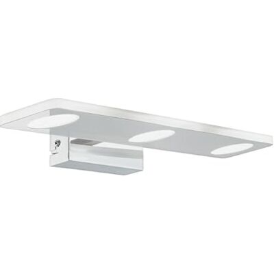 EGLO LED Wandlampe Cabus, Wandleuchte, Spiegelleuchte aus Metall und satiniertem Kunststoff, Badezimmer Lampe in Chrom, Feuchtraumleuchte warmweiß, IP44, L 45 cm EGLO LED Wandlampe Cabus, Wandleuchte, Spiegelleuchte aus Metall und satiniertem Kunststoff, Badezimmer Lampe in Chrom, Feuchtraumleuchte warmweiß, IP44, L 45 cm