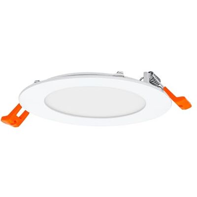 Osram Downlight Slim 120mm, LED Einbauleuchte, 8W, 4000K neutralweiß, 550 Lumen, flaches Design, IP20, einfache Montage für Wohnräume und Küchen, Weiß Osram Downlight Slim 120mm, LED Einbauleuchte, 8W, 4000K neutralweiß, 550 Lumen, flaches Design, IP20, einfache Montage für Wohnräume und Küchen, Weiß