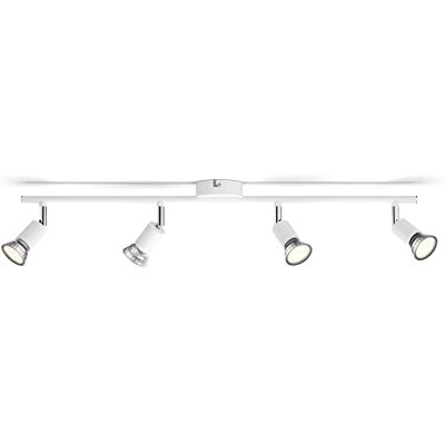 Philips Limbali 4-er Deckenspots (50 W), praktische Deckenleuchte mit vier flexiblen Spots, GU10 Leuchte ohne Leuchtmittel, weiß Philips Limbali 4-er Deckenspots (50 W), praktische Deckenleuchte mit vier flexiblen Spots, GU10 Leuchte ohne Leuchtmittel, weiß