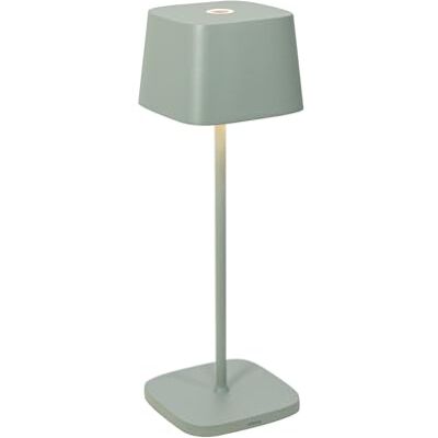 Zafferano , Ofelia Lampe, Kabellose, Wiederaufladbare Tischlampe mit Touch Control, Auch für den Außenbereich Geeignet, Dimmer, 2200-3000 K, Höhe 29 cm, Farbe Salbei Zafferano , Ofelia Lampe, Kabellose, Wiederaufladbare Tischlampe mit Touch Control, Auch für den Außenbereich Geeignet, Dimmer, 2200-3000 K, Höhe 29 cm, Farbe Salbei