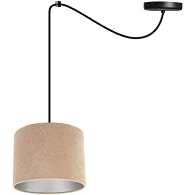 Light Home LH Light-Home Milan Spider Hängelampe Hängeleuchte in Spinnenform Deckenlampe – Spinne Lampe mit 1 Kopf Hängeleuchte aus Metall und Stoff E27 Beige und Silber Light Home LH Light-Home Milan Spider Hängelampe Hängeleuchte in Spinnenform Deckenlampe – Spinne Lampe mit 1 Kopf Hängeleuchte aus Metall und Stoff E27 Beige und Silber