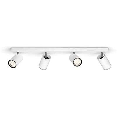 Philips myLiving Kosipo 4-er Deckenspots (4 x 5,5 W), elegante Deckenleuchte mit 4 flexiblen Spots, GU10 Leuchte ohne Leuchtmittel, weiß Philips myLiving Kosipo 4-er Deckenspots (4 x 5,5 W), elegante Deckenleuchte mit 4 flexiblen Spots, GU10 Leuchte ohne Leuchtmittel, weiß